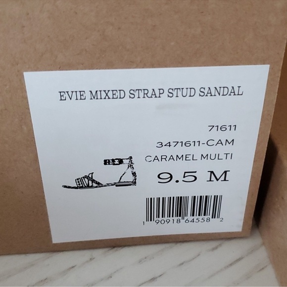 FRYE And CO Sandals Evie Mixed Strap Stud Caramel Multi Size 9.5 Fits like 10 - Picture 7 of 7